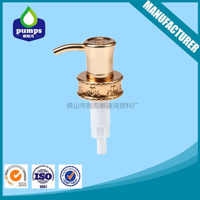 Manufacture 33 410 Plastic Bottle Lotion Pump Soap Dispenser UV Coating Aluminum Matt Gold Collar