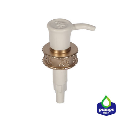 Manufacture 33 410 Plastic Bottle Lotion Pump Soap Dispenser UV Coating Aluminum Matt Gold Collar
