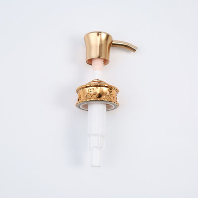 Manufacture 33 410 Plastic Bottle Lotion Pump Soap Dispenser UV Coating Aluminum Matt Gold Collar