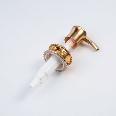 Manufacture 33 410 Plastic Bottle Lotion Pump Soap Dispenser UV Coating Aluminum Matt Gold Collar